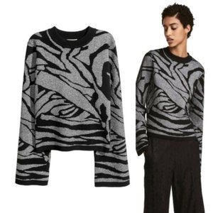 H&M Glittery Sweater Black/Silver-Colored. Size XS. Excellent Condition